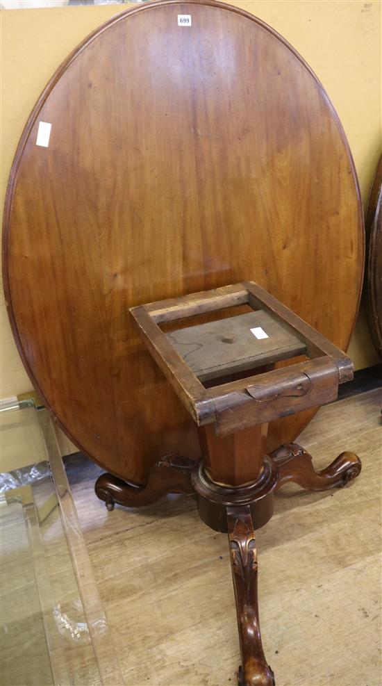 Victorian mahogany oval loo table(-)